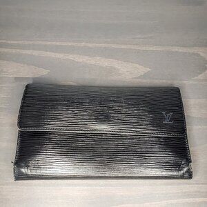 Louis Vuitton Long Trifold Wallet - Vintage Black Epi Leather - PROJECT WALLET